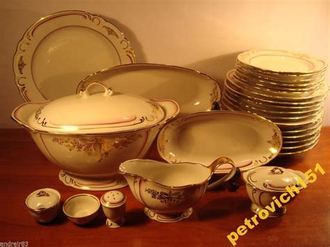Vintage porcelain Dining set BARANOVKA factory USSR Soviet Russian 1970 ...