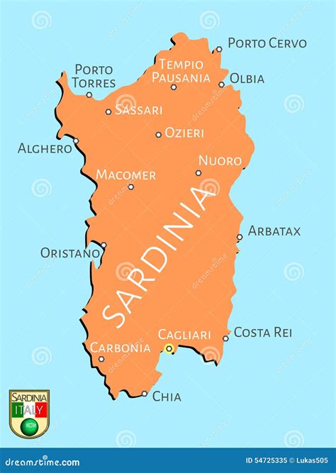 Sardinia Italy Map