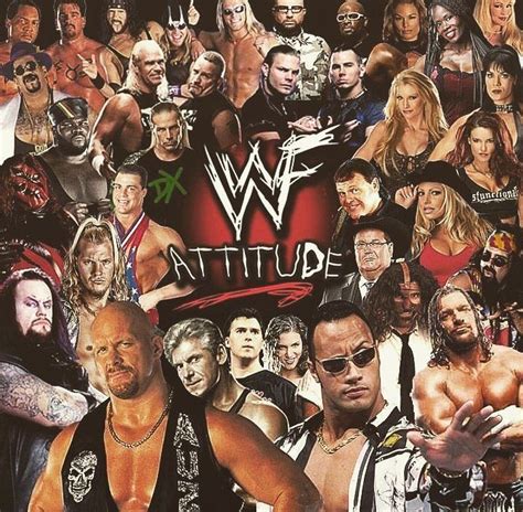 attitude era  wwf wrestlers wwf poster wwe logo