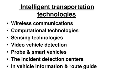 PPT - INTELLIGENT TRANSPORTATION SYSTEM PowerPoint Presentation, free ...