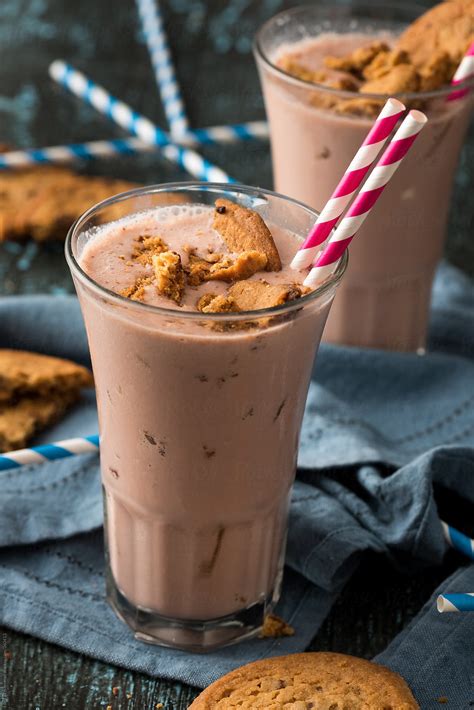 "Chocolate Milkshake With Cookie Topping" by Stocksy Contributor "Jeff ...