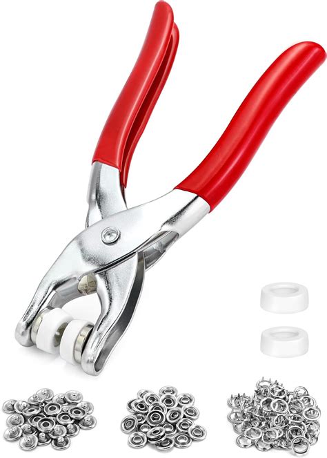 Amazon.com: QWORK Snap Fastener Tool, with 100 Pieces for 25 Complete