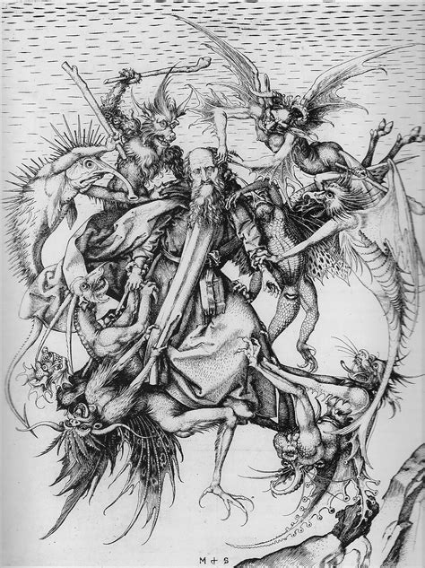The Temptation of St. Anthony - Martin Schongauer - WikiArt.org