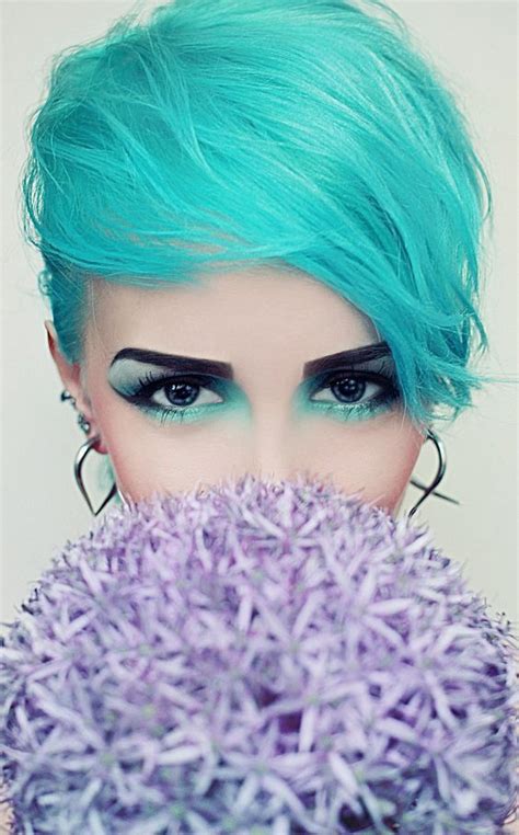 Turquoise Hair & Eye Makeup Pictures, Photos, and Images for Facebook, Tumblr, Pinterest, and ...