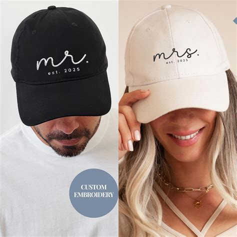 hat embroidered    hats honeymoon outfit bride  groom