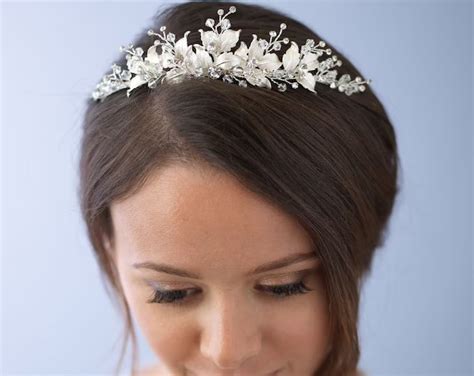wedding tiara  bride etsy wedding tiara silver wedding crowns