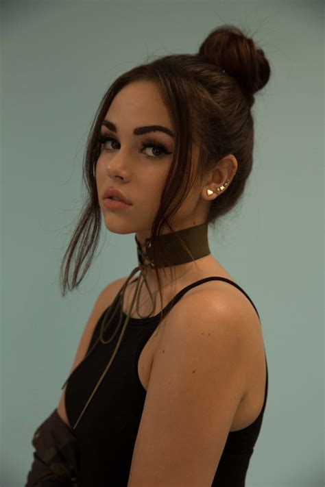 women, model, hairbun, brunette, straight hair, Maggie Lindemann
