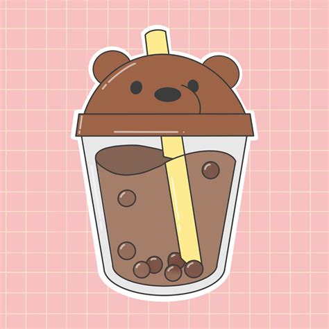 Animal Bubble Tea Stickers | Etsy