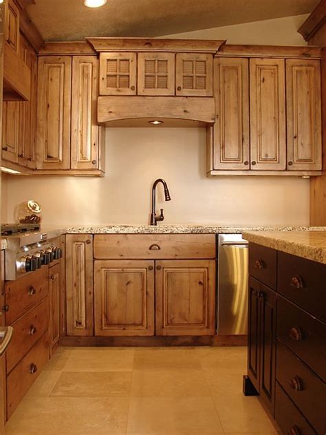 knotty alder | Rustic Knotty Alder Cabinets | Rustic kitchen cabinets ...