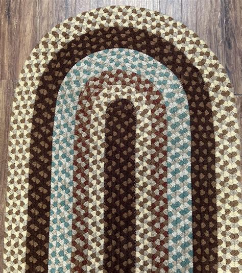 American Braided Rug 2x4 ft Oval Rug, Multicolor Oval Rug, Oval Braide ...