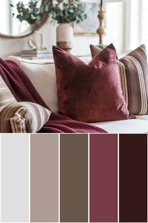 burgundy color palettes perfect  interior design