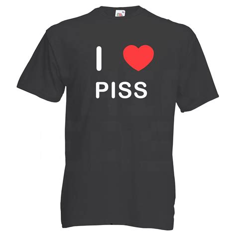 I Love Heart Piss - Quality Cotton Printed T Shirt - Etsy UK