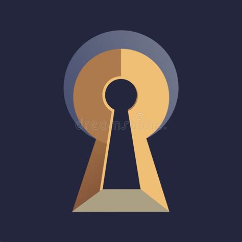 keyhole  centered   dark blue background creating  striking