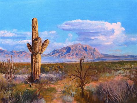 Desert Scene 4 Painting by M Diane Bonaparte - Pixels