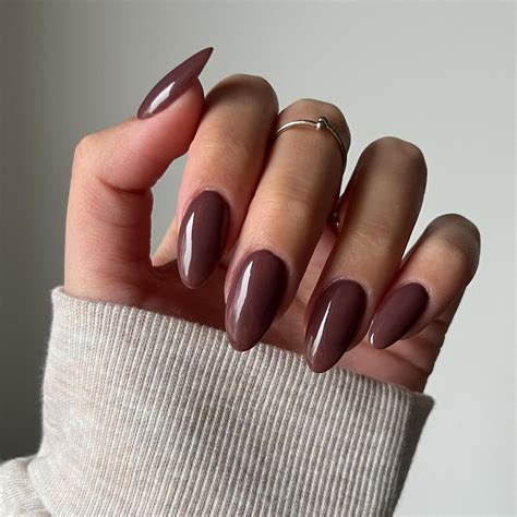 Dark Brown Nails Chocolate Brown