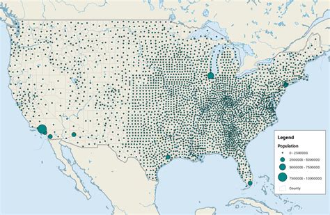 Dot Distribution vs Graduated Symbols Maps - GIS Geography