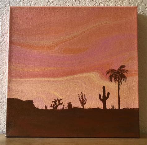 Desert sunset. Full credits to u/ kland84 | Desert sunset painting ...