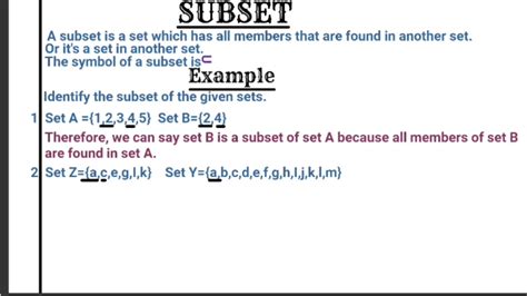 Definition of a subset - YouTube