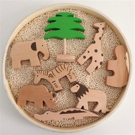 Wooden Wild Animals / Exotic Animals Wooden Toys, African Zoo Animals ...