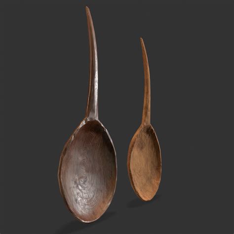 Medieval Round Wood Spoon - Free 3D Model by Get Dead Entertainment