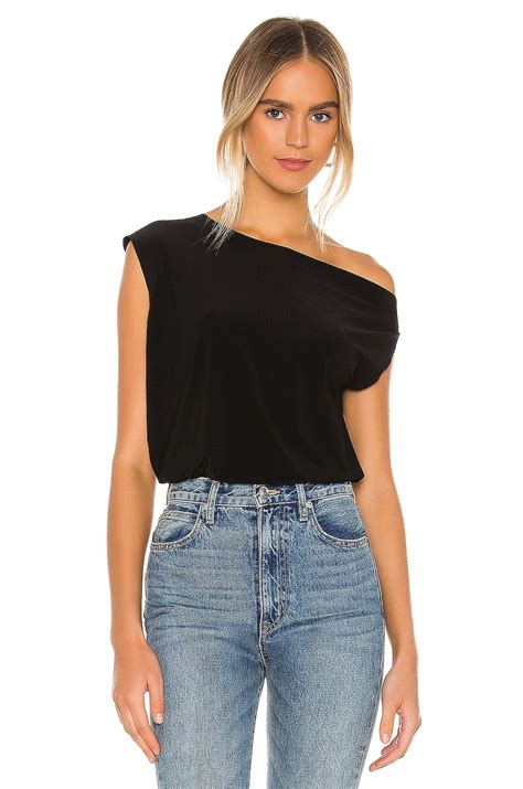 Norma Kamali X REVOLVE Drop Shoulder Top in Black | REVOLVE