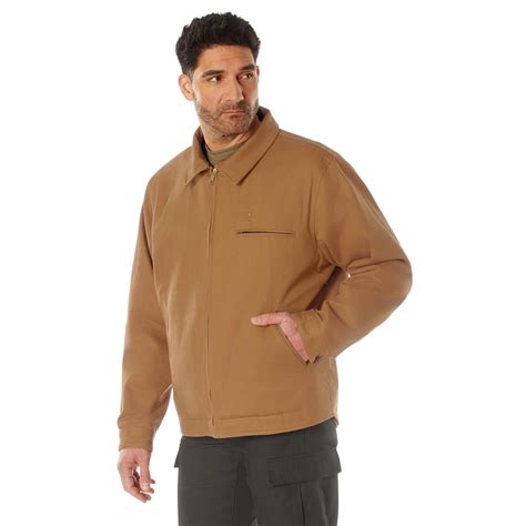 mens heavyweight canvas work jacket water resistant workwear jacket