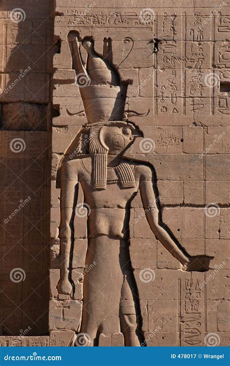 falcon headed god horus stock image image  ankh aswan