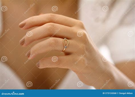 Woman S Hands with Jewelry Rings.close-up Beauty and Fashion Stock ...