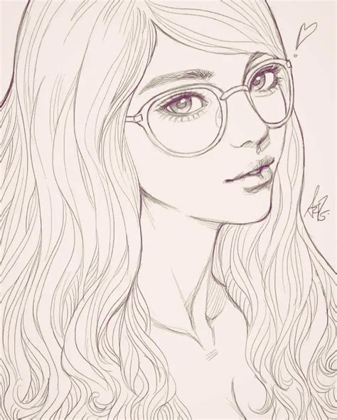 Мои закладки | Sketches, Glasses sketch, Pencil drawings of girls