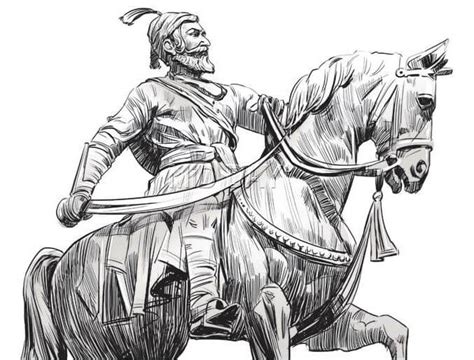 Shivaji Maharaj Sketch at PaintingValley.com | Explore collection of ...