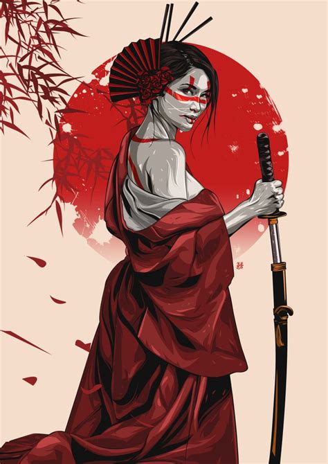 Samurai girl | Japanese tattoo art, Samurai artwork, Samurai drawing