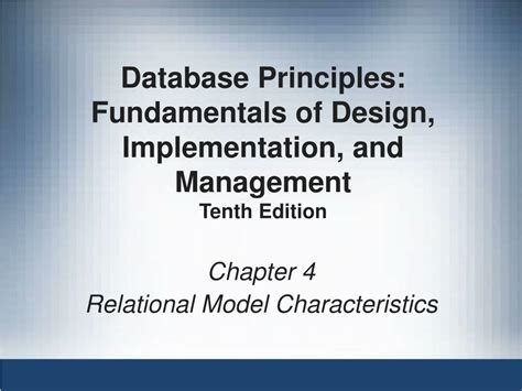 chapter  relational model characteristics powerpoint