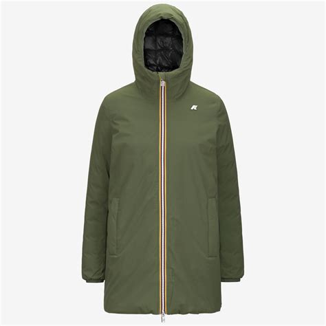 Jackets Woman SOPHIE ST THERMO REVERSIBLE Mid GREEN C-BLACK P