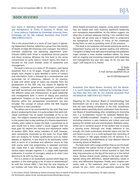 (PDF) Anesthesia Oral Board Review: Knocking Out the Boards