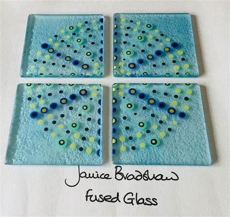 Set of Fused Glass Coasters | Fused glass, Fused glass coasters, Glass ...