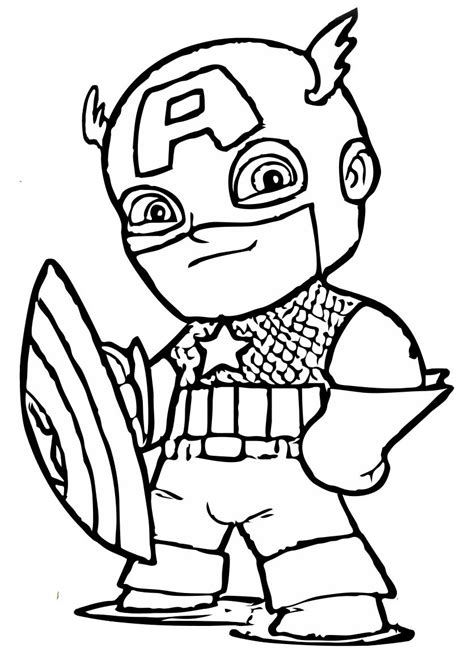 Capitao America Para Colorir