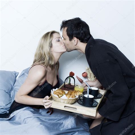 Romantic breakfast in bed — Stock Photo © STYLEPICS #9000793