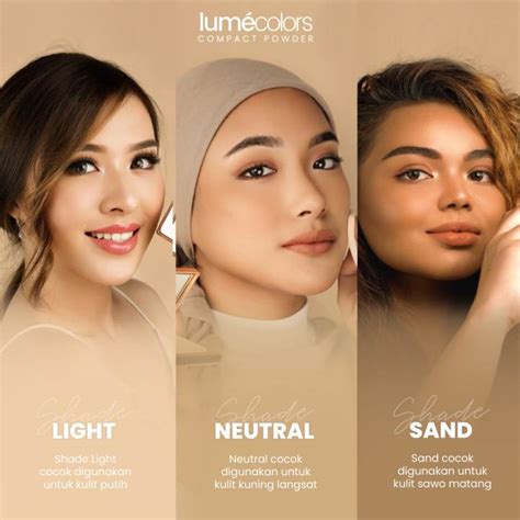 bedak padat  muka berminyak bedak produk lumecolors ori bedak anti