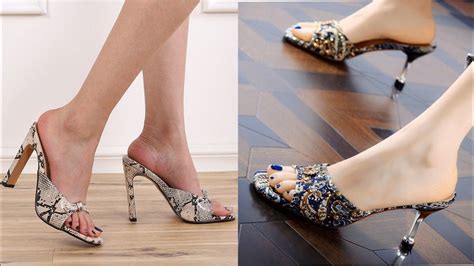 Stylish and Printed Collection Of High Heel Mule For Ladies. - YouTube