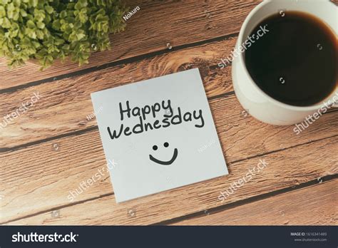 Happy Wednesday Smile Greeting On Paper Stock Photo 1616341489 ...