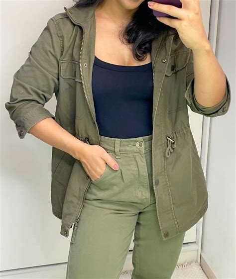 Look Com Parka Verde Militar - Parka | Looks, Verde militar e preto