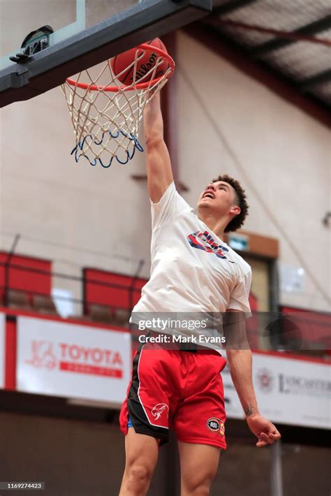 American teenage star, LaMelo Ball slam dunks during an Illawarra ...