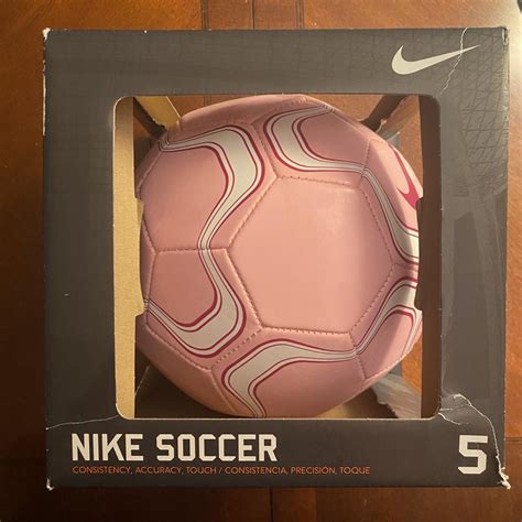 Nike Soccer Ball Pink Lightly used, cleaned Box is... - Depop