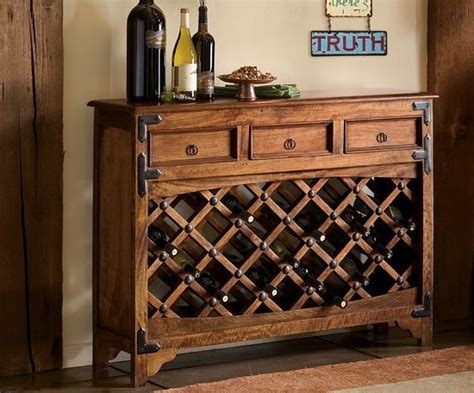 Sofa Table With Wine Rack | Baci Living Room