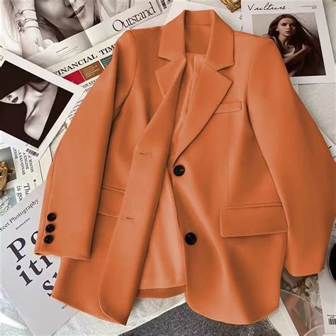 Женский однобортный Блейзер | AliExpress