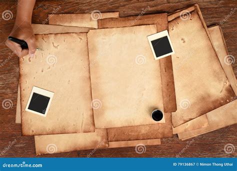 paper    ink stock image image  brown