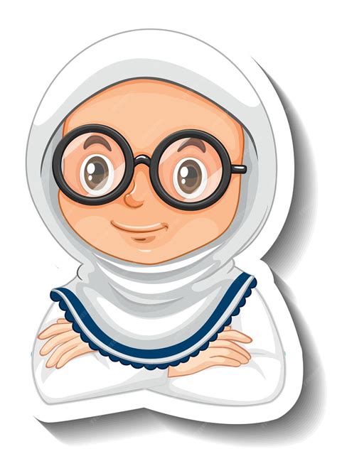 Free Vector | Scientist girl sticker on white background