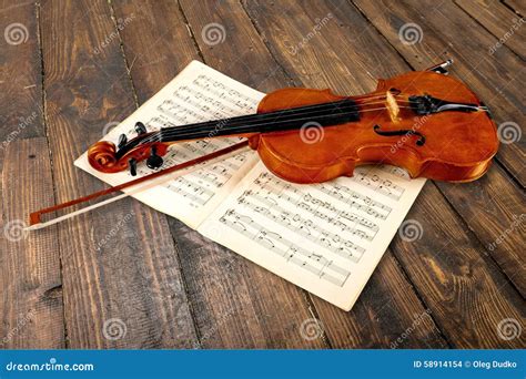 Violin stock photo. Image of mozart, sheet, composer - 58914154