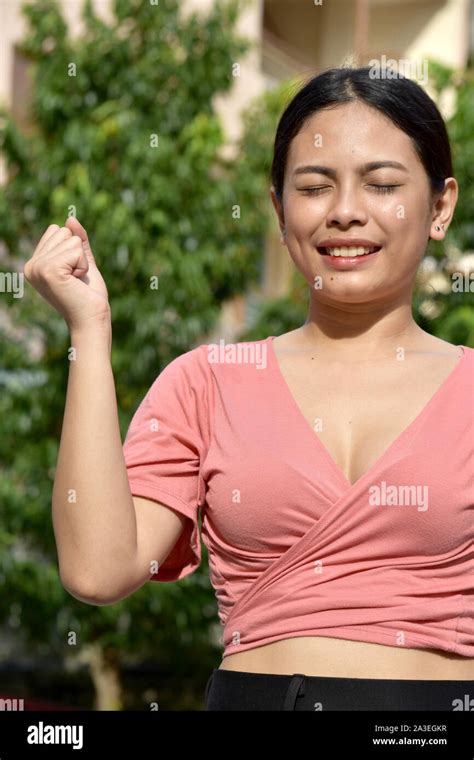 victorious pretty person stock photo alamy