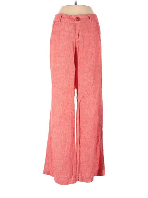 Pilcro and The Letterpress Pink Red Linen Pants Size 0 - 76% off | thredUP
